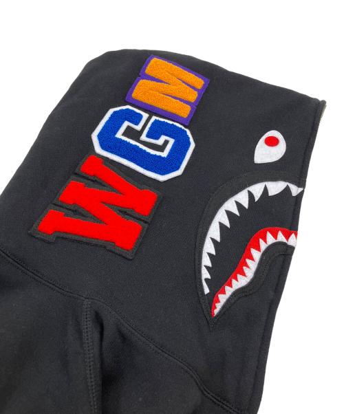 A BATHING APE（アベイシングエイプ）A BATHING APE (アベイシングエイプ) SHARK CROPPED FULL ZIP HOODIE ブラック サイズ:M 未使用品の古着・服飾アイテム