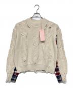 BAPYベイピー）の古着「DISTRESSED SWEATER」｜ベージュ