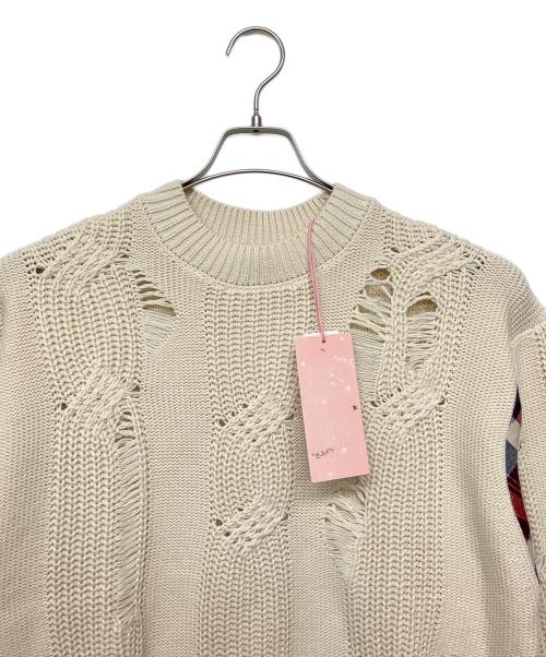 BAPY（ベイピー）BAPY (ベイピー) DISTRESSED SWEATER ベージュ サイズ:S 未使用品の古着・服飾アイテム
