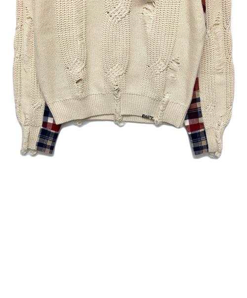 BAPY（ベイピー）BAPY (ベイピー) DISTRESSED SWEATER ベージュ サイズ:S 未使用品の古着・服飾アイテム