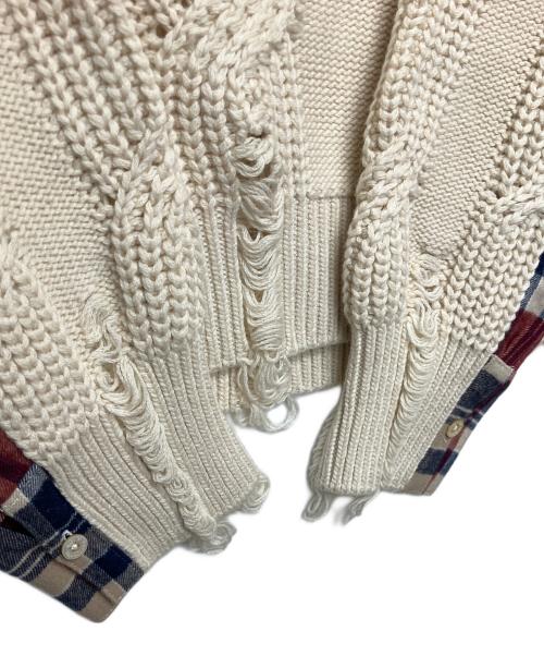 BAPY（ベイピー）BAPY (ベイピー) DISTRESSED SWEATER ベージュ サイズ:S 未使用品の古着・服飾アイテム