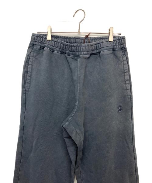 A BATHING APE（アベイシングエイプ）A BATHING APE (アベイシングエイプ) ONE POINT RELAXED FIT WIDE LEG SWEATPANTS チャコールグレー サイズ:Lの古着・服飾アイテム