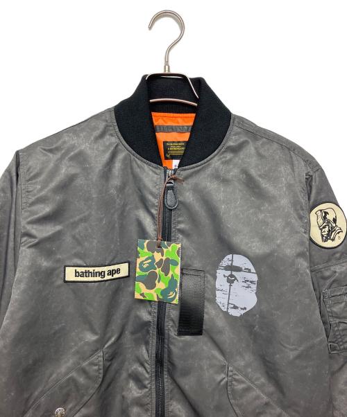 A BATHING APE（アベイシングエイプ）A BATHING APE (アベイシングエイプ) MULTI PATCH BOMBER JACKET ブラック サイズ:M 未使用品の古着・服飾アイテム