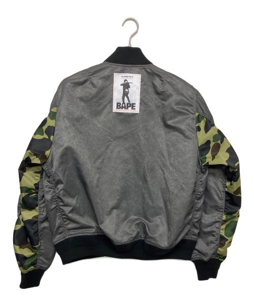 A BATHING APE（アベイシングエイプ）A BATHING APE (アベイシングエイプ) MULTI PATCH BOMBER JACKET ブラック サイズ:M 未使用品の古着・服飾アイテム