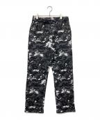 A BATHING APEアベイシングエイプ）の古着「MULTI PIXEL CAMO WIDE LEG SWEAT PATNS」｜ブラック