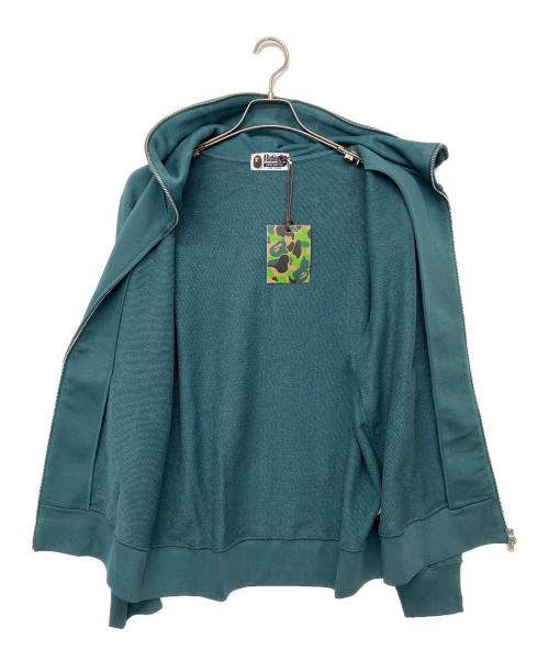 A BATHING APE（アベイシングエイプ）A BATHING APE (アベイシングエイプ) ONE POINT REGULAR FIT FULL ZIP HOODIE グリーン サイズ:Lの古着・服飾アイテム