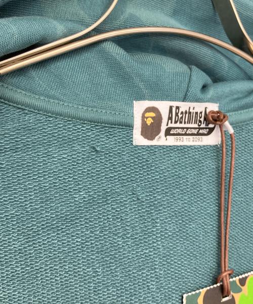 A BATHING APE（アベイシングエイプ）A BATHING APE (アベイシングエイプ) ONE POINT REGULAR FIT FULL ZIP HOODIE グリーン サイズ:Lの古着・服飾アイテム