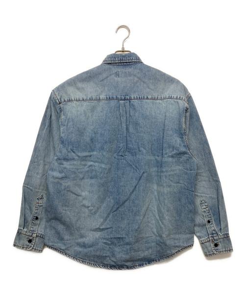 A BATHING APE（アベイシングエイプ）A BATHING APE (アベイシングエイプ) SHARK LIGHT DENIM L/S SHIRT インディゴ サイズ:M 未使用品の古着・服飾アイテム