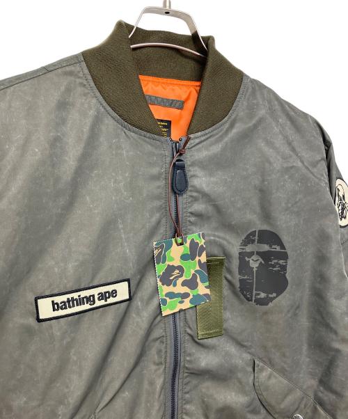 A BATHING APE（アベイシングエイプ）A BATHING APE (アベイシングエイプ) MULTI PATCH BOMBER JACKET オリーブ サイズ:L 未使用品の古着・服飾アイテム