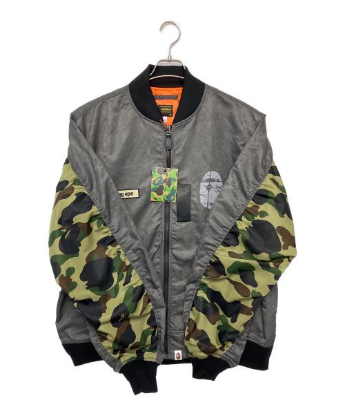 A BATHING APE（アベイシングエイプ）A BATHING APE (アベイシングエイプ) MULTI PATCH BOMBER JACKET ブラック サイズ:2XL 未使用品の古着・服飾アイテム