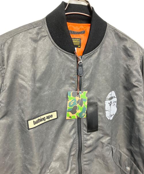 A BATHING APE（アベイシングエイプ）A BATHING APE (アベイシングエイプ) MULTI PATCH BOMBER JACKET ブラック サイズ:2XL 未使用品の古着・服飾アイテム
