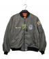A BATHING APE（アベイシングエイプ）の古着「MULTI PATCH BOMBER JACKET」｜ブラック