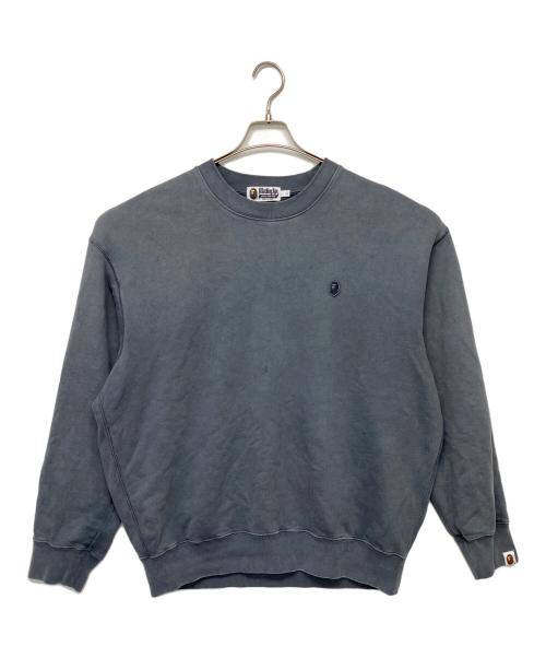 A BATHING APE（アベイシングエイプ）A BATHING APE (アベイシングエイプ) クルーネックスウェット グレー サイズ:Lの古着・服飾アイテム