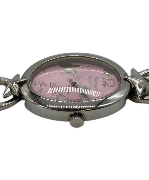 Vivienne Westwood（ヴィヴィアンウエストウッド）Vivienne Westwood (ヴィヴィアンウエストウッド) ブレスレットウォッチ ピンクの古着・服飾アイテム