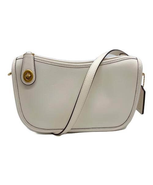 COACH（コーチ）COACH (コーチ) swinger bag with chain ホワイトの古着・服飾アイテム