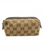 GUCCIグッチ）の古着「GG コスメポーチ」｜ブラウン