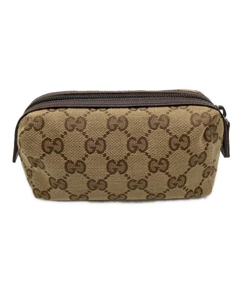GUCCI（グッチ）GUCCI (グッチ) GG コスメポーチ ブラウンの古着・服飾アイテム
