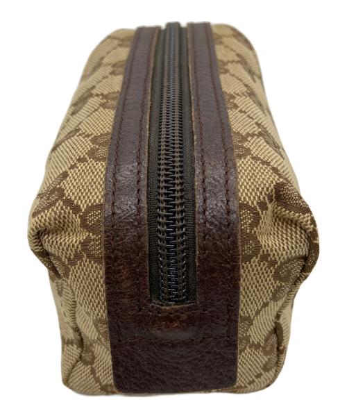 GUCCI（グッチ）GUCCI (グッチ) GG コスメポーチ ブラウンの古着・服飾アイテム