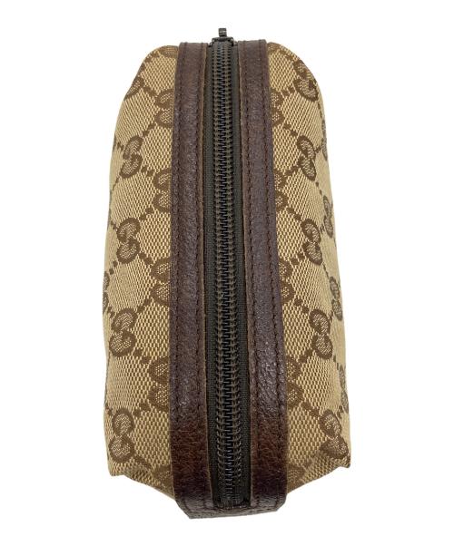 GUCCI（グッチ）GUCCI (グッチ) GG コスメポーチ ブラウンの古着・服飾アイテム