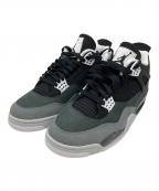 NIKEナイキ）の古着「AIR JORDAN 4 RETRO　スニーカー」｜ブラック×ホワイト