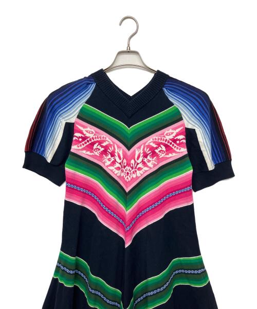 sacai（サカイ）sacai (サカイ) 半袖ワンピース マルチカラー サイズ:1の古着・服飾アイテム