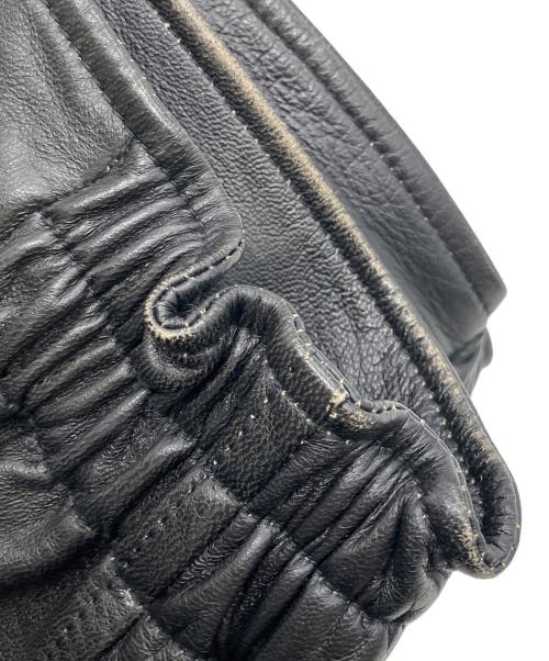 ERMENEGILDO ZEGNA（エルメネジルド・ゼニア）ERMENEGILDO ZEGNA (エルメネジルド・ゼニア) レザージャケット ブラック サイズ:Sの古着・服飾アイテム