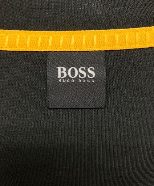 HUGO BOSS（ヒューゴ ボス）HUGO BOSS (ヒューゴ ボス) ジップパーカー ブラック×イエロー サイズ:Mの古着・服飾アイテム