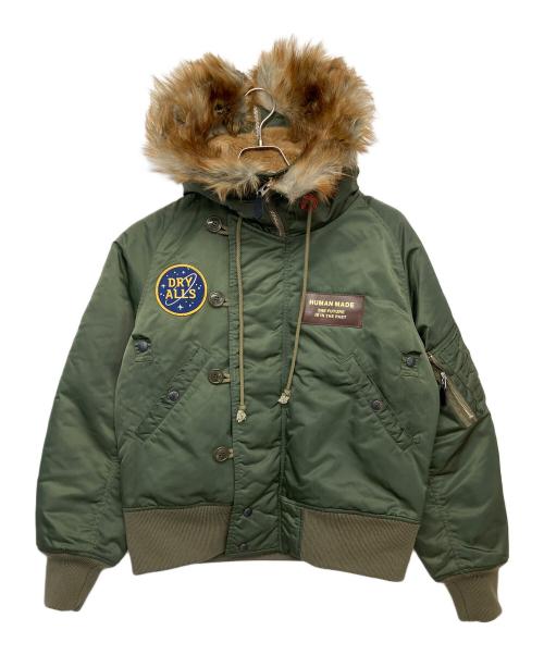 HUMAN MADE（ヒューマンメイド）HUMAN MADE (ヒューマンメイド) N2 Flight Jacket 	2017AW オリーブ サイズ:Sの古着・服飾アイテム