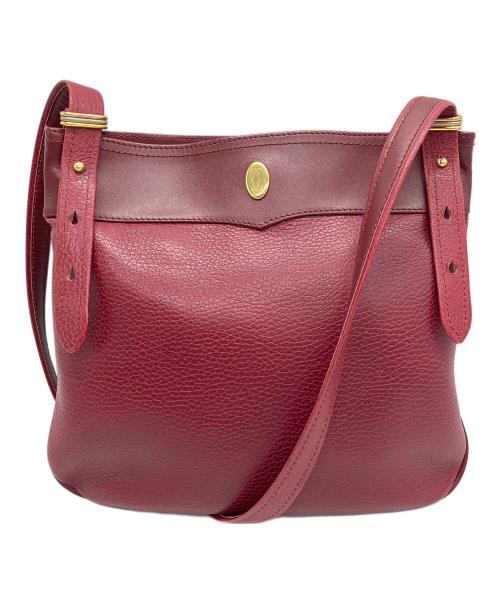 Cartier（カルティエ）Cartier (カルティエ) マストライン ショルダーバッグ ボルドーの古着・服飾アイテム