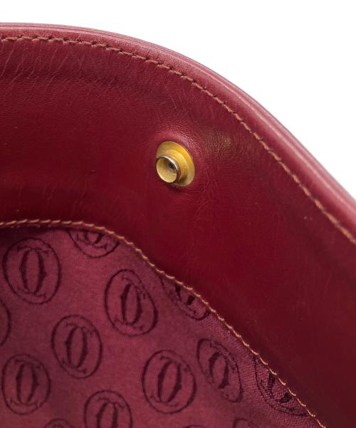 Cartier（カルティエ）Cartier (カルティエ) マストライン ショルダーバッグ ボルドーの古着・服飾アイテム