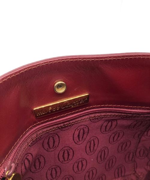 Cartier（カルティエ）Cartier (カルティエ) マストライン ショルダーバッグ ボルドーの古着・服飾アイテム