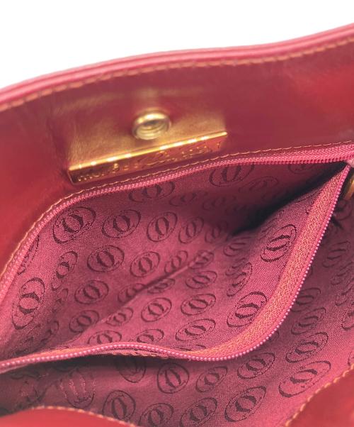 Cartier（カルティエ）Cartier (カルティエ) マストライン ショルダーバッグ ボルドーの古着・服飾アイテム