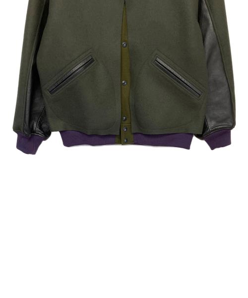 N.HOOLYWOOD（エヌ ハリウッド）N.HOOLYWOOD (エヌ ハリウッド) Layered Award Jacket グレー×パープル サイズ:38の古着・服飾アイテム