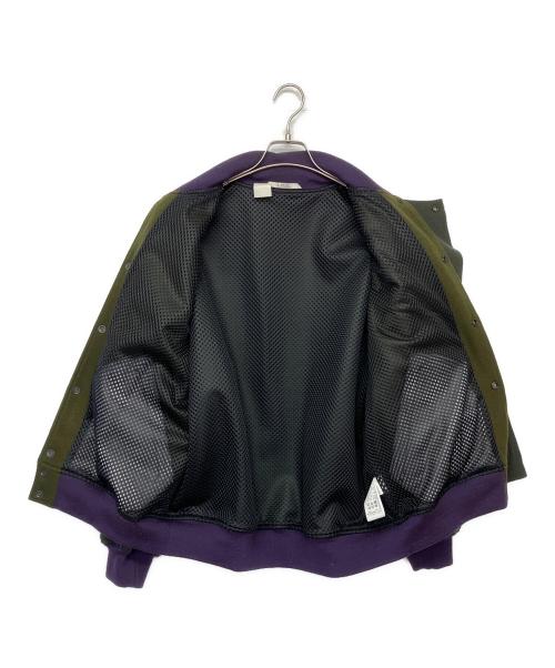 N.HOOLYWOOD（エヌ ハリウッド）N.HOOLYWOOD (エヌ ハリウッド) Layered Award Jacket グレー×パープル サイズ:38の古着・服飾アイテム