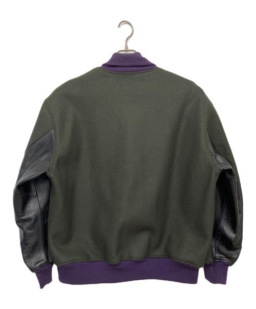 N.HOOLYWOOD（エヌ ハリウッド）N.HOOLYWOOD (エヌ ハリウッド) Layered Award Jacket グレー×パープル サイズ:38の古着・服飾アイテム