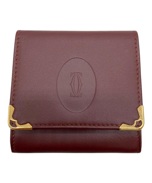 Cartier（カルティエ）Cartier (カルティエ) マストライン　コインケース ボルドーの古着・服飾アイテム
