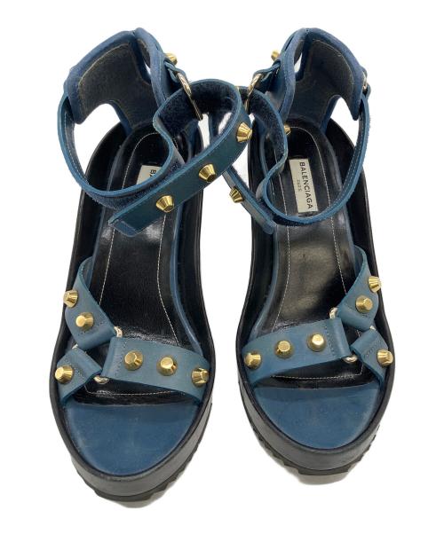 BALENCIAGA（バレンシアガ）BALENCIAGA (バレンシアガ) ストラップサンダル ブルー サイズ:38の古着・服飾アイテム