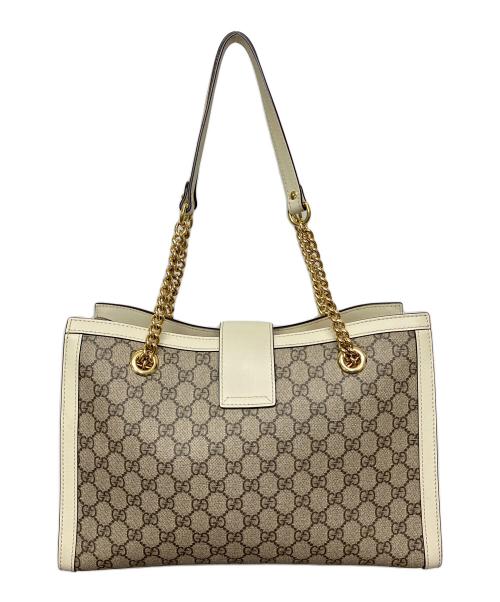GUCCI（グッチ）GUCCI (グッチ) GGスプリーム パドロックチェーントートバッグ 角スレ・内部ヨゴレ有の古着・服飾アイテム