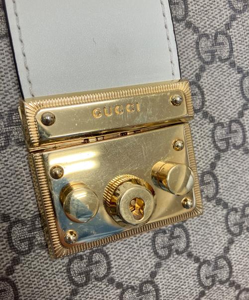 GUCCI（グッチ）GUCCI (グッチ) GGスプリーム パドロックチェーントートバッグ 角スレ・内部ヨゴレ有の古着・服飾アイテム