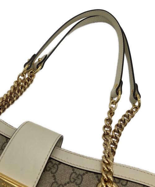 GUCCI（グッチ）GUCCI (グッチ) GGスプリーム パドロックチェーントートバッグ 角スレ・内部ヨゴレ有の古着・服飾アイテム