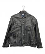 MAISON SPECIALメゾンスペシャル）の古着「Buffalo Leather Prime-Over 3rd Jacket」｜ブラック