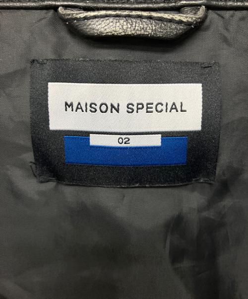 MAISON SPECIAL（メゾンスペシャル）MAISON SPECIAL (メゾンスペシャル) Buffalo Leather Prime-Over 3rd Jacket ブラック サイズ:02の古着・服飾アイテム