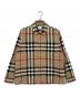 BURBERRY（バーバリー）の古着「CHECK BUTTON FRONT SHIRT　オーバーサイズシャツ」｜ベージュ