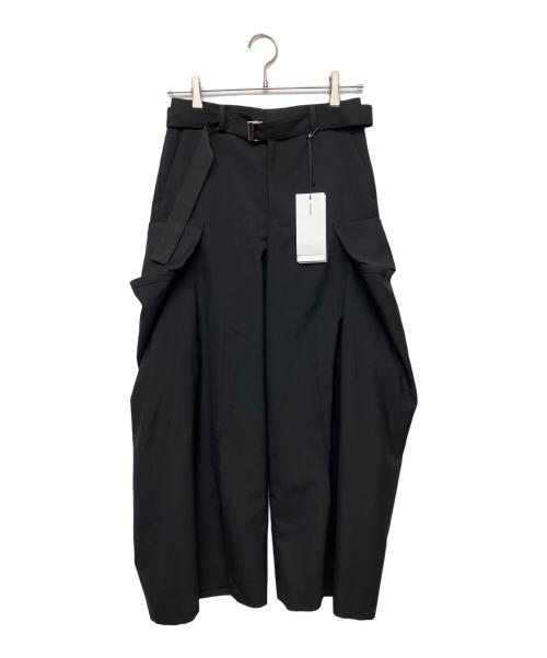 sacai（サカイ）sacai (サカイ) カーゴスーツパンツ ブラック サイズ:０ 未使用品の古着・服飾アイテム
