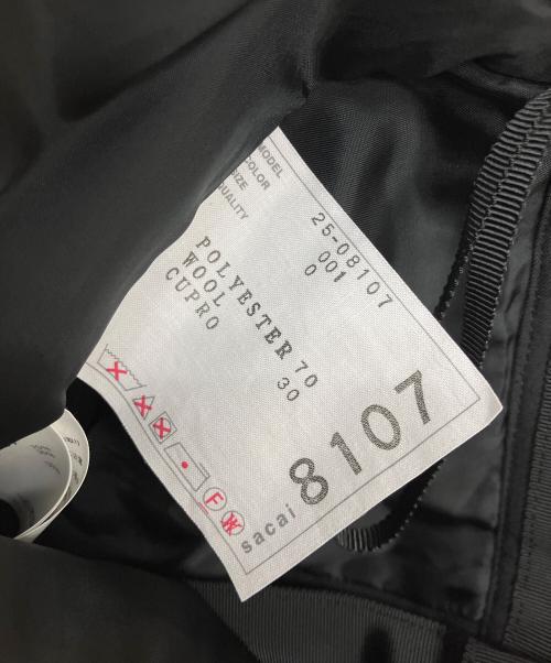 sacai（サカイ）sacai (サカイ) カーゴスーツパンツ ブラック サイズ:０ 未使用品の古着・服飾アイテム