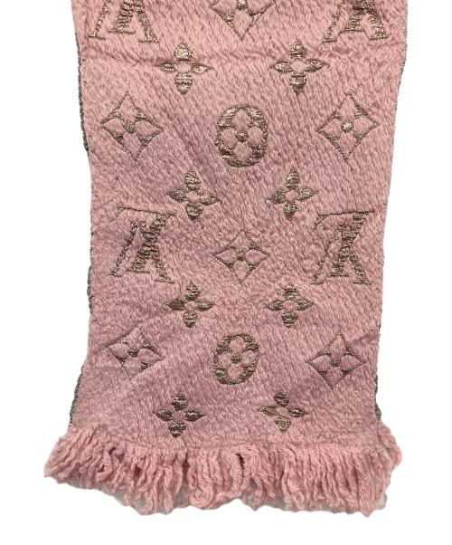 LOUIS VUITTON（ルイ ヴィトン）LOUIS VUITTON (ルイ ヴィトン) ロゴマニアシャイン マフラー ピンクの古着・服飾アイテム