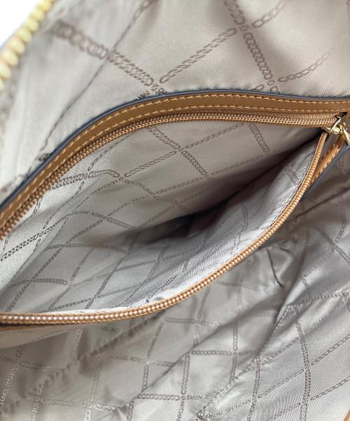 MICHAEL KORS（マイケル・コース）MICHAEL KORS (マイケル・コース) ハンドバッグ ホワイト×ブラウンの古着・服飾アイテム