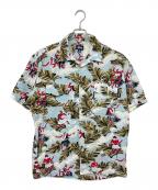 stussyステューシー）の古着「アロハシャツ　90s 紺タグ」｜ブルー