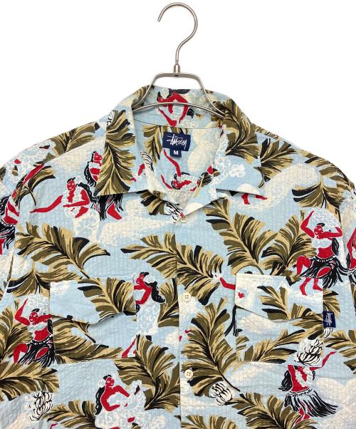 stussy（ステューシー）stussy (ステューシー) アロハシャツ　90s 紺タグ ブルー サイズ:Mの古着・服飾アイテム
