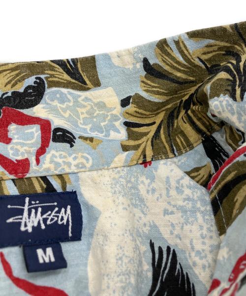 stussy（ステューシー）stussy (ステューシー) アロハシャツ　90s 紺タグ ブルー サイズ:Mの古着・服飾アイテム